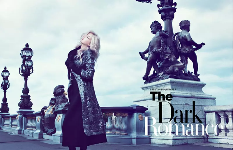 Iris Egbers is Darkly Romantic for Harper's Bazaar Hong Kong September 2012 ka Denise Boomkens