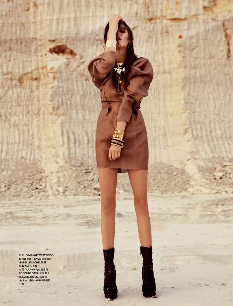 Beegee Margenyte מאת טינה לותר עבור Harper's Bazaar הונג קונג פברואר 2012