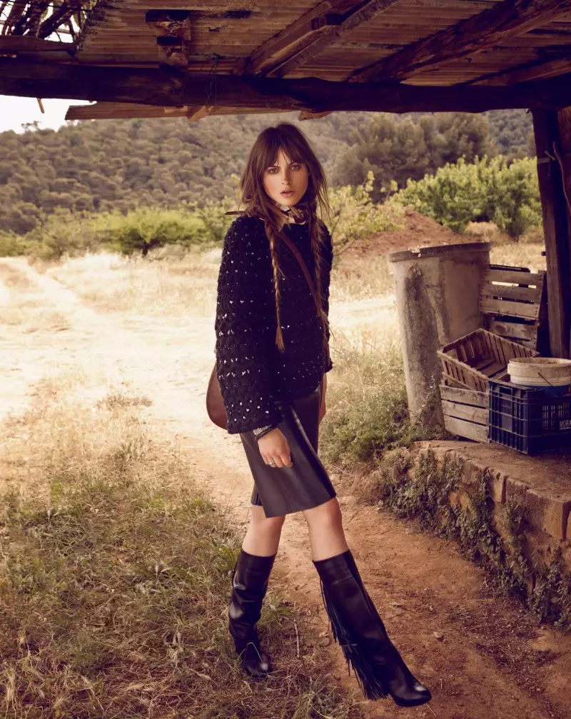 Dennison Bertram roda estilo country para Marie Claire Holanda en novembro de 2012