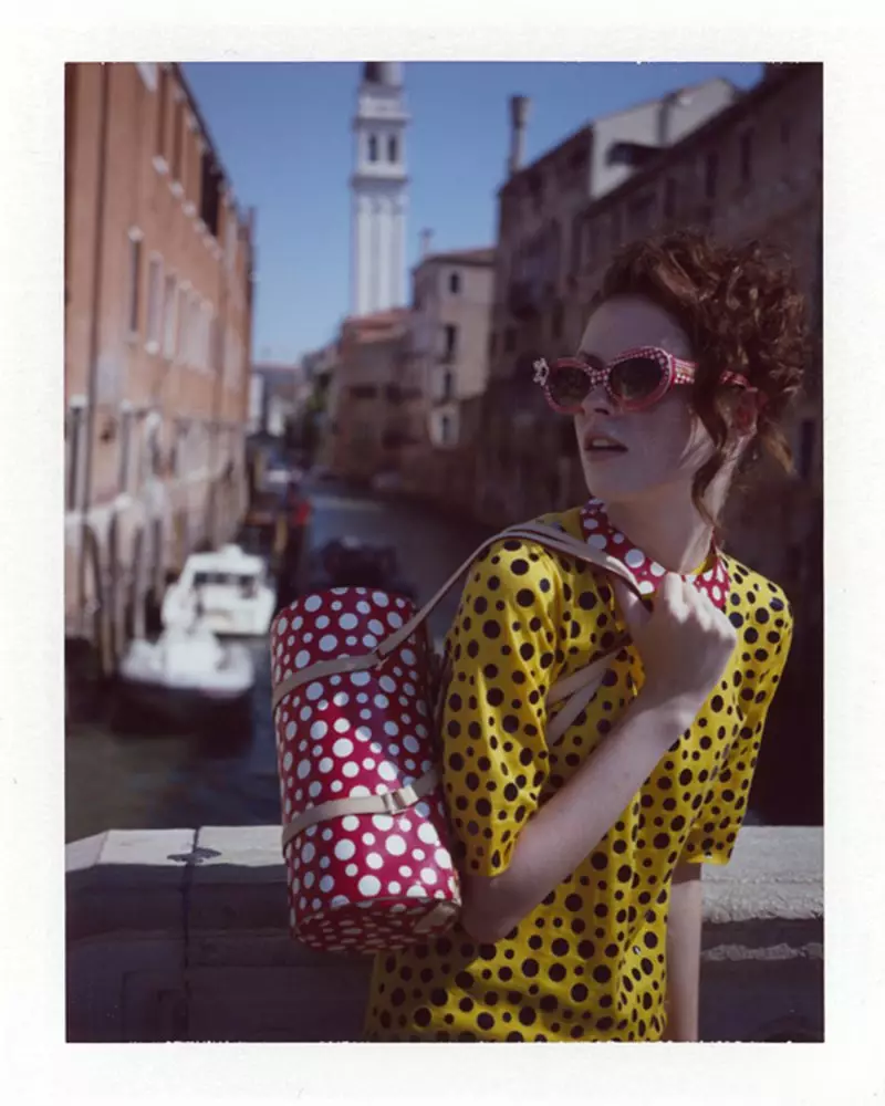 Dennison Bertram Lenses the Louis Vuitton x Yayoi Kusama Collection for Marie Claire Czech