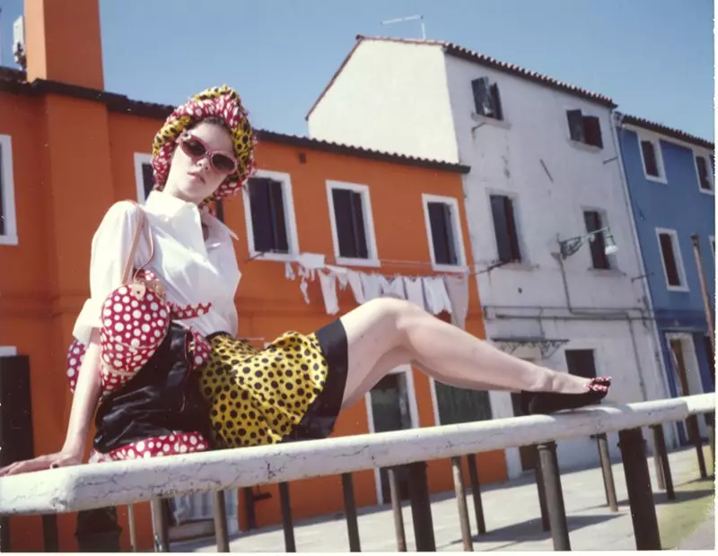 Dennison Bertram Lenses the Louis Vuitton x Yayoi Kusama Collection for Marie Claire Czech