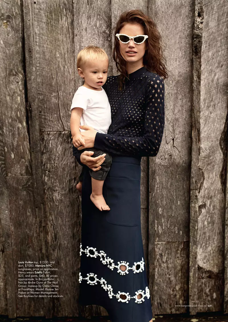 Rianne ten Haken vum John Balsom fir Harper's Bazaar Australien