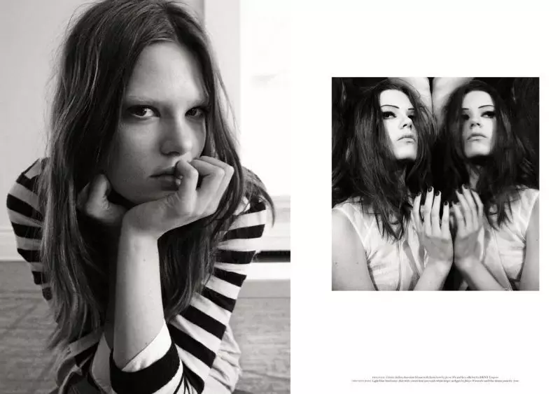 Anais Pouliot, Caroline Brasch Nielsen, Julia Saner 외 다니엘 잭슨의 Acne Paper Sweden S/S 2011