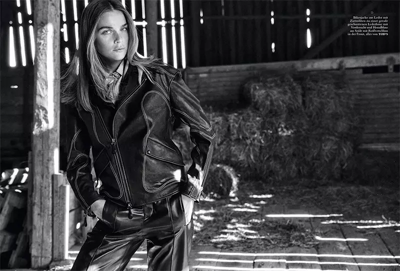 Kim Noorda er en Country Girl i Harper's Bazaar Tyskland