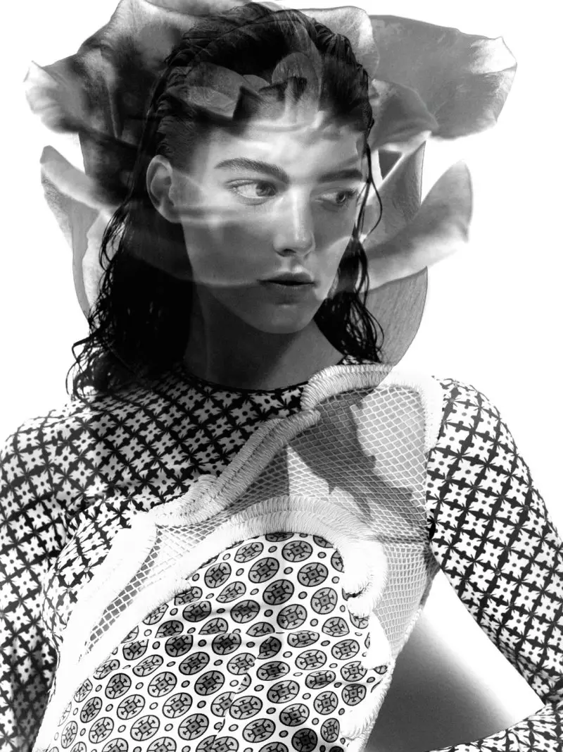 Katryn Kruger par Craig McDean dans Stella McCartney pour une interview d'avril 2012