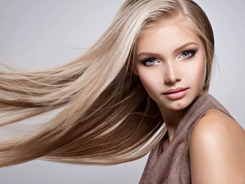 Model Straight Blonde Hair Mugimendua Edertasuna