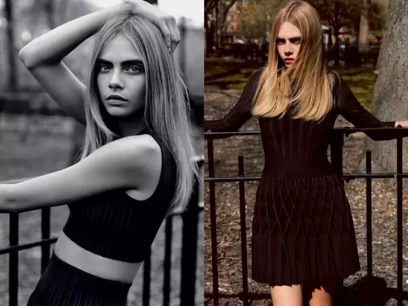 Cara Delevingne pozuoja Alasdairui McLellanui „Industrie #6“.