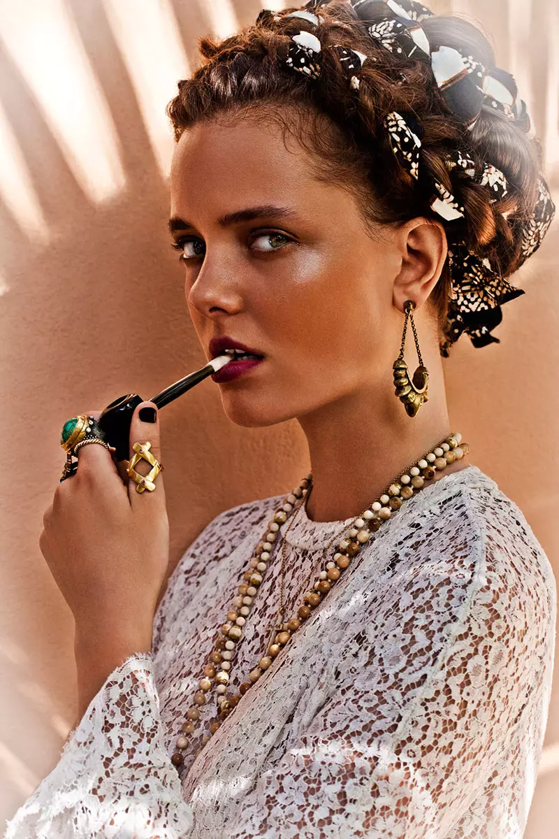 Imogen Morris Clarke Dons Folkore Style for Marie Claire US اکتوبر 2012