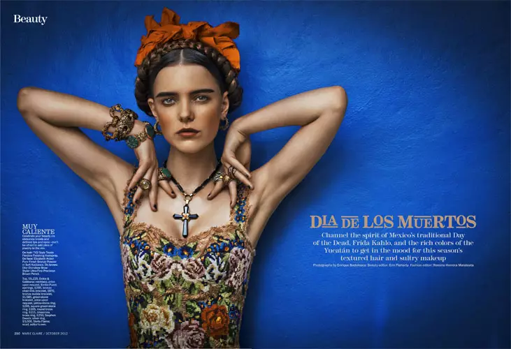 Imogen Morris Clarke Dons Folklore Style ee Marie Claire US Oktoobar 2012