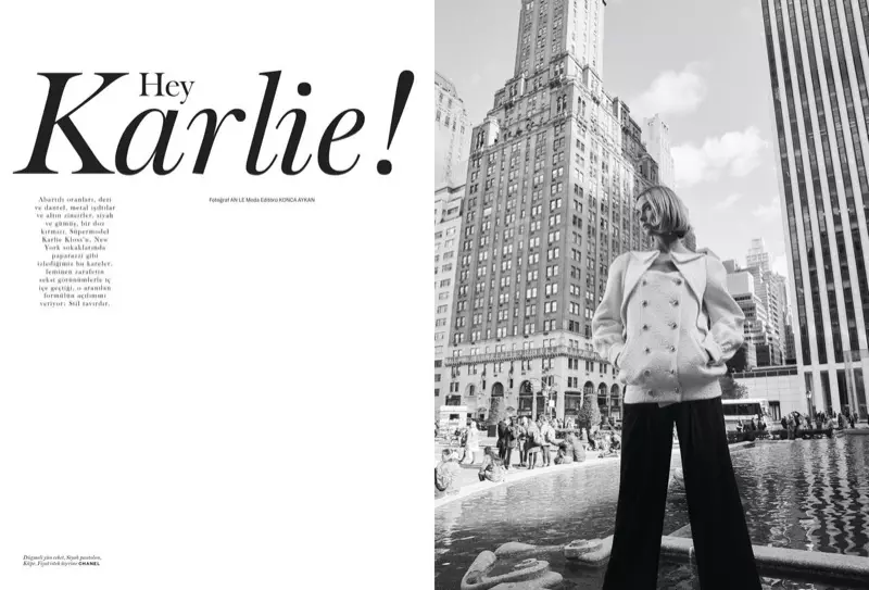 Η Karlie Kloss μοντελοποιεί φθινοπωρινά εξωτερικά ρούχα για τη Vogue Τουρκίας