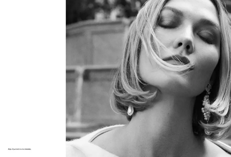 Karlie Kloss modela roupa de abrigo de outono para Vogue Turquía