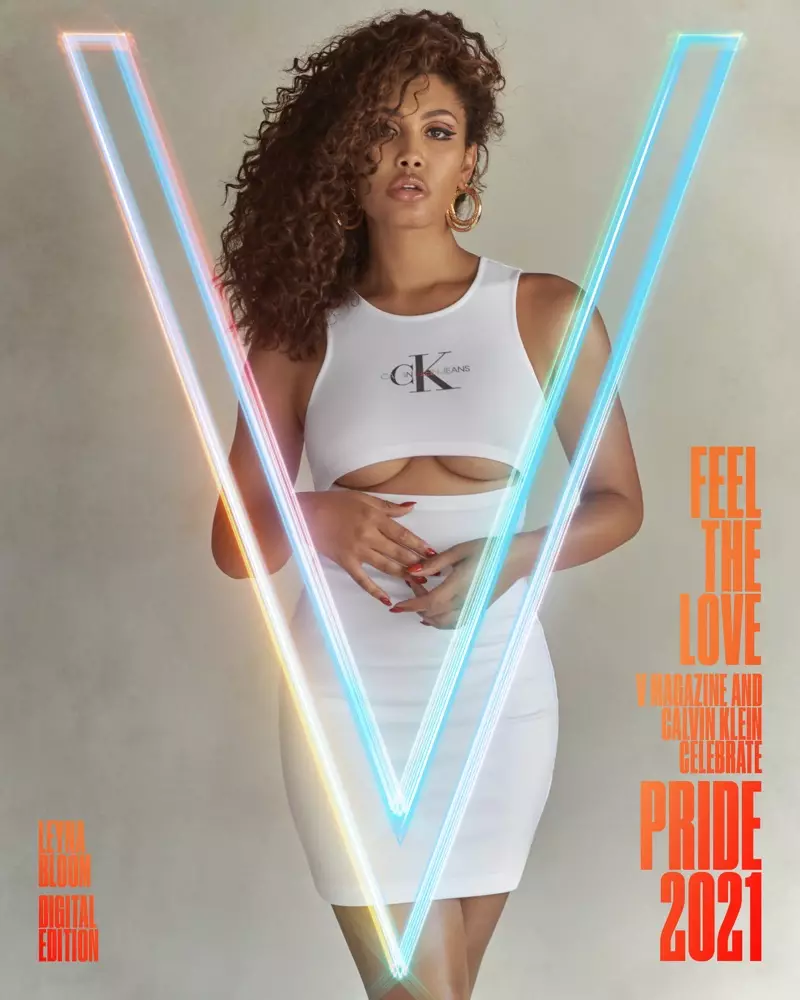 “V” Magazineurnalynyň “Pride Digital 2021” örtüginde Leyna Bloom.