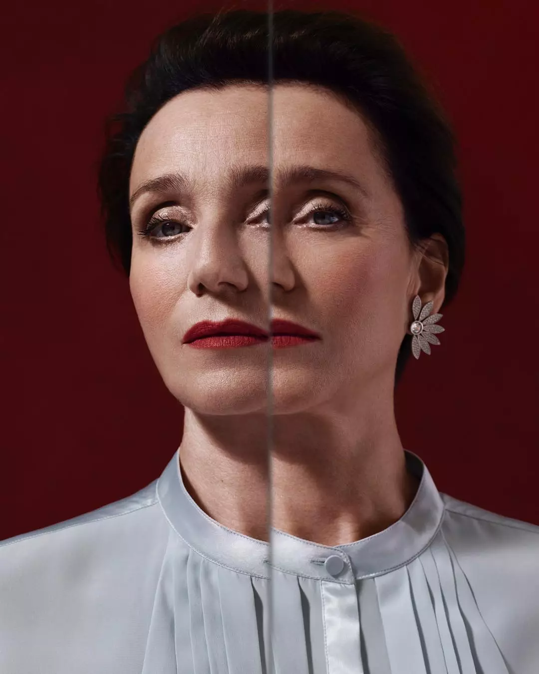 Portret Kristin Scott Thomas za Burberry