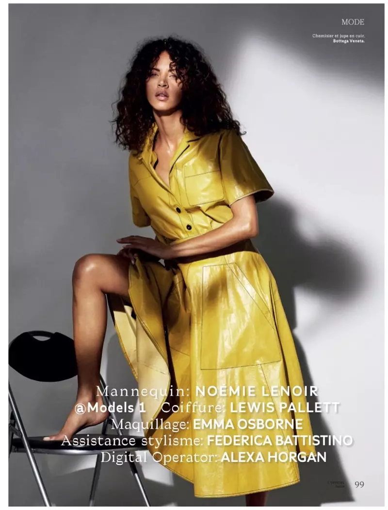 Noemie Lenoir 为 L'Officiel Switzerland 设计别致风格的造型