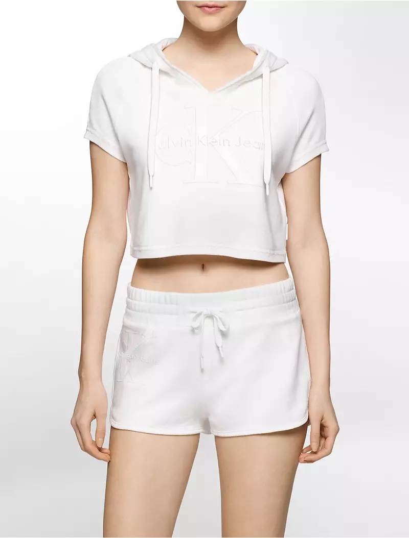 Calvin Klein Edisi Terbatas Cropped Pull On Hoodie