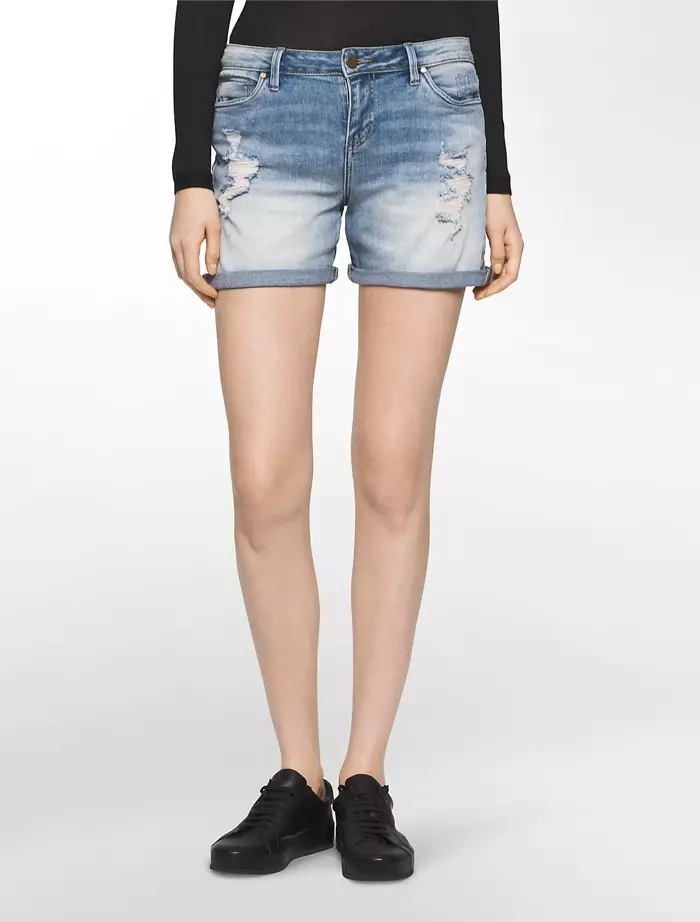 Calvin Klein Jeans Light Wash zerstéiert Shorts