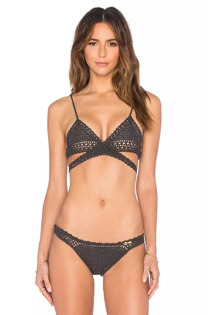 Mae hi'n Gwneud Me Wrap Triongl Bikini Top