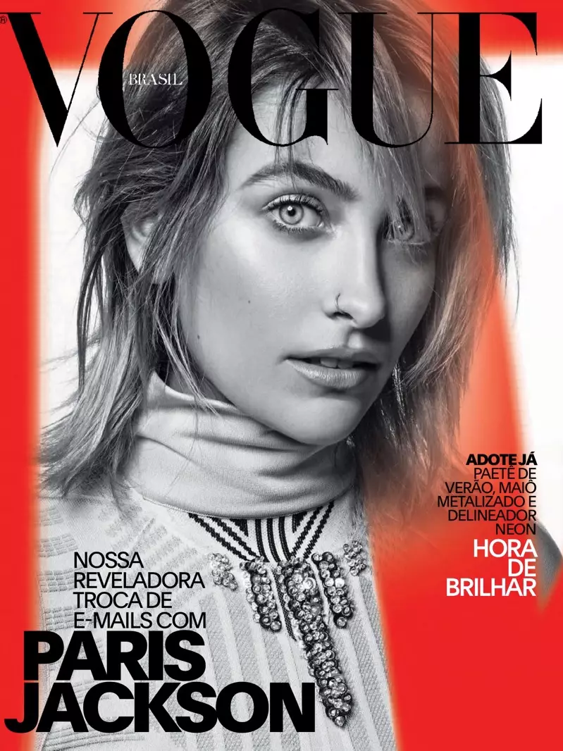 Paris Jackson op Vogue Brasilië Januarie 2018 Voorblad