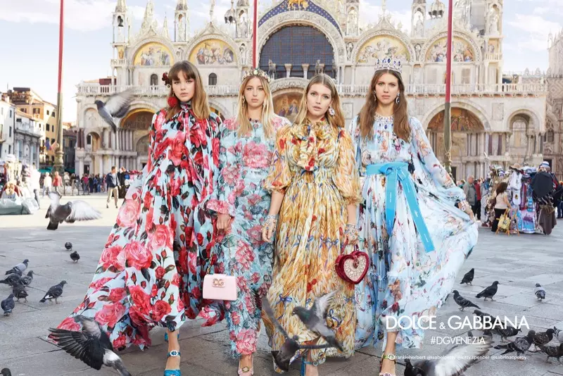 Dolce & Gabbana predstavlja štampane svilene haljine u kampanji proljeće-ljeto 2018