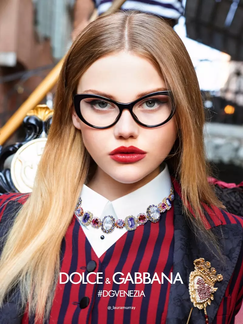 Laura Murray pojavljuje se u Dolce & Gabbaninoj kampanji naočara proljeće-ljeto 2018