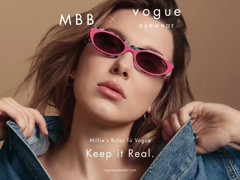 Millie Bobby Brown MBB x Chiến dịch kính mắt Vogue