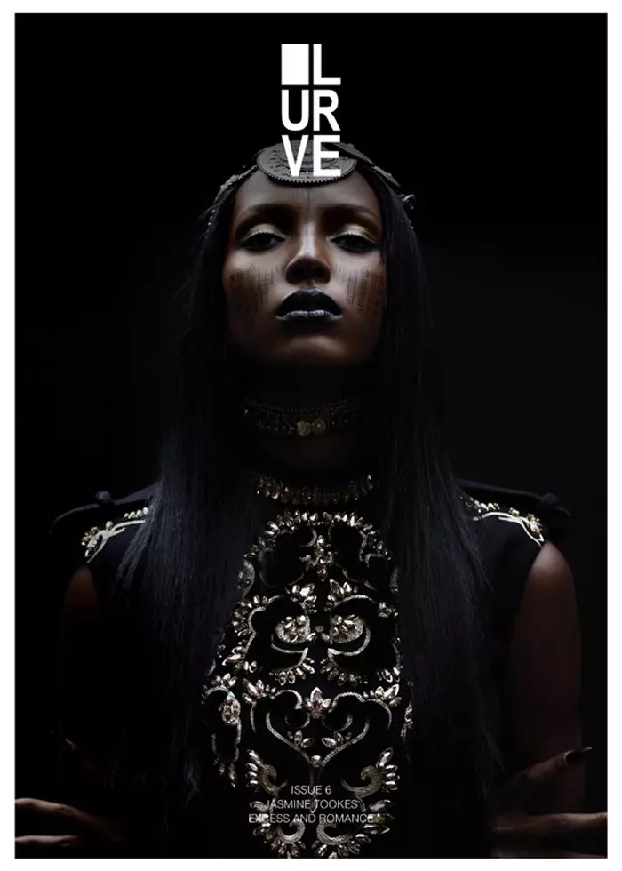 Jasmine Tooks Wears Dark Fall Fashions for Lurve #6 کے کور شوٹ