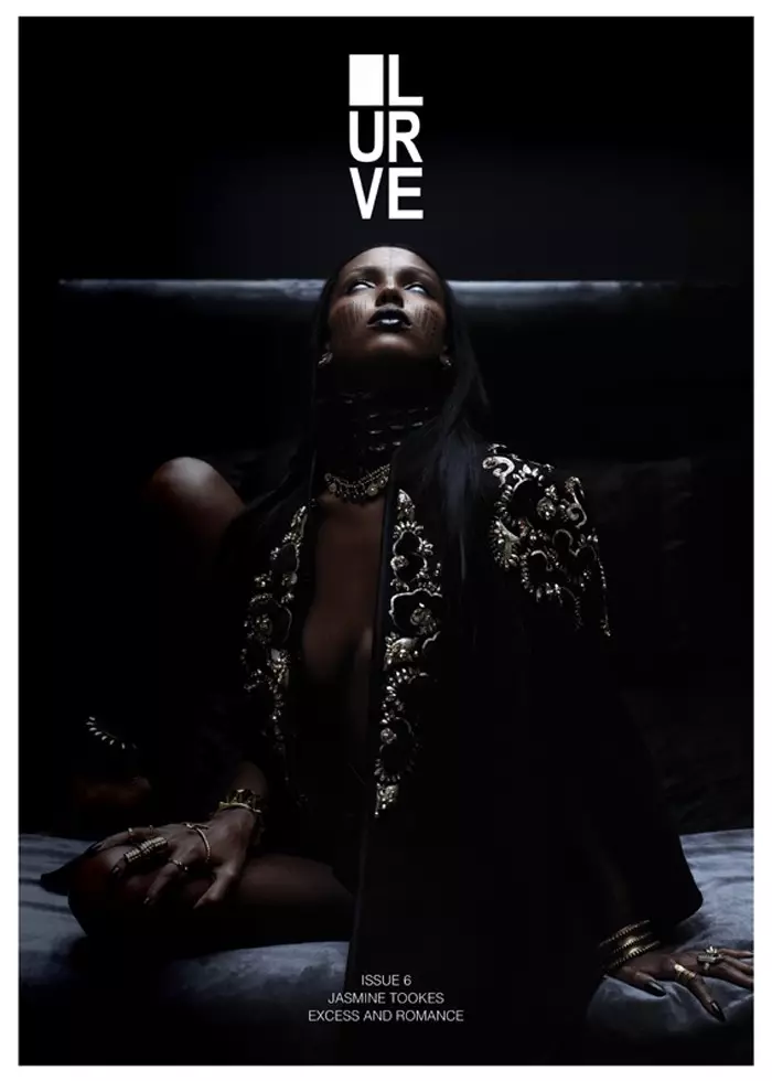 Jasmine Tookes trägt dunkle Herbstmode für das Cover-Shooting von Lurve #6