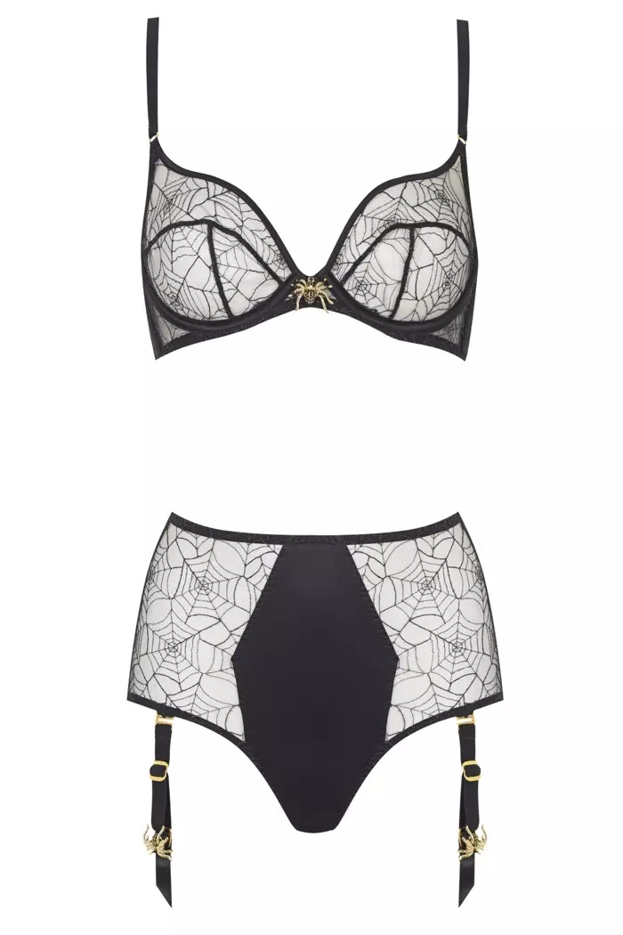 Charlotte Olympia x Agent Provocateur Charlotteren Web Lingerie multzoan harrapatuta