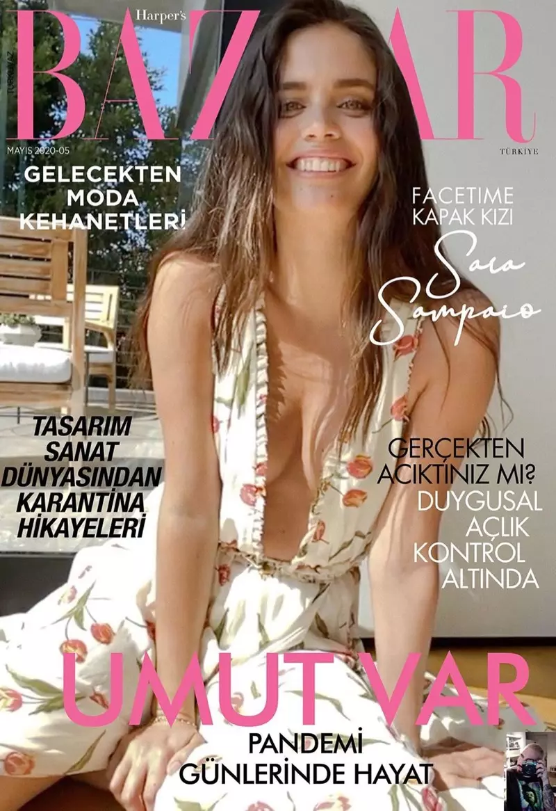 Η Sara Sampaio ποζάρει στο FaceTime για το Harper's Bazaar Turkey