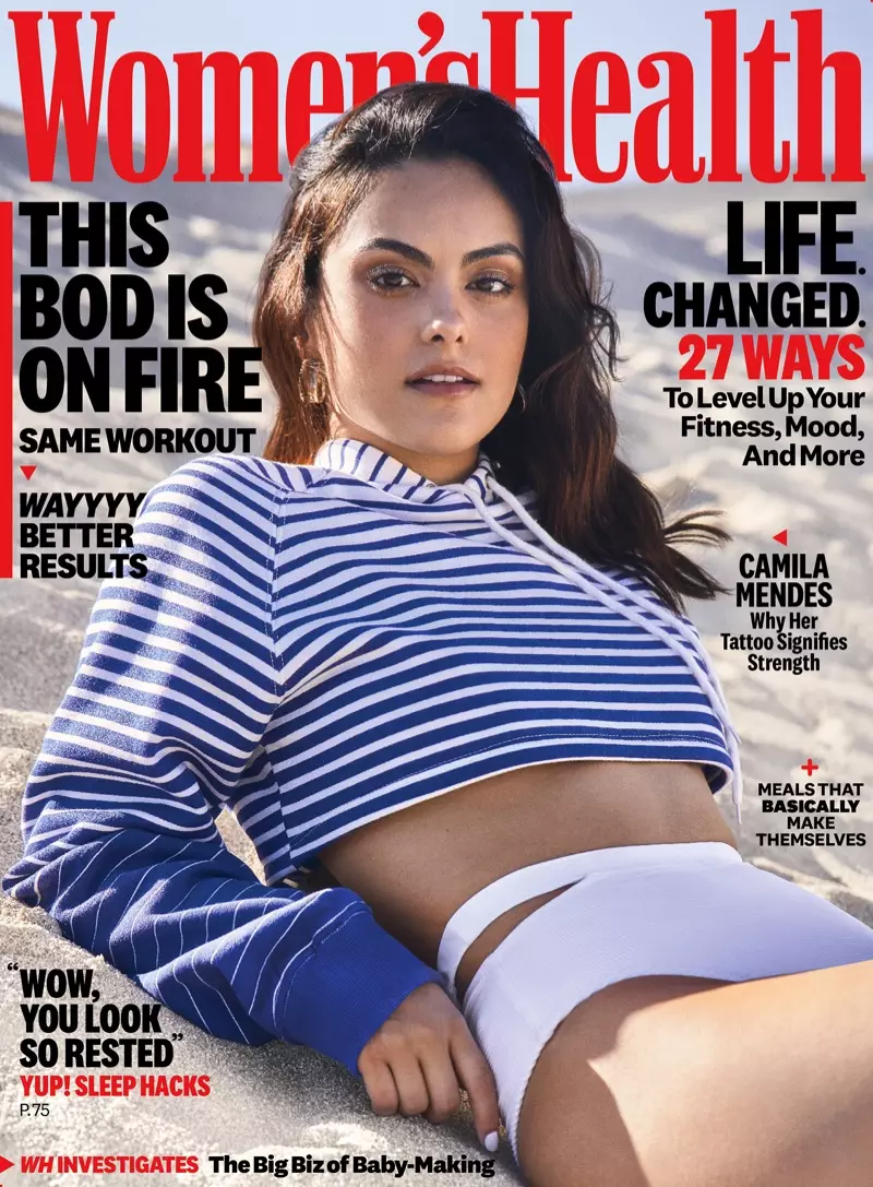 Camila Mendes oor Women's Health Oktober 2019-voorblad