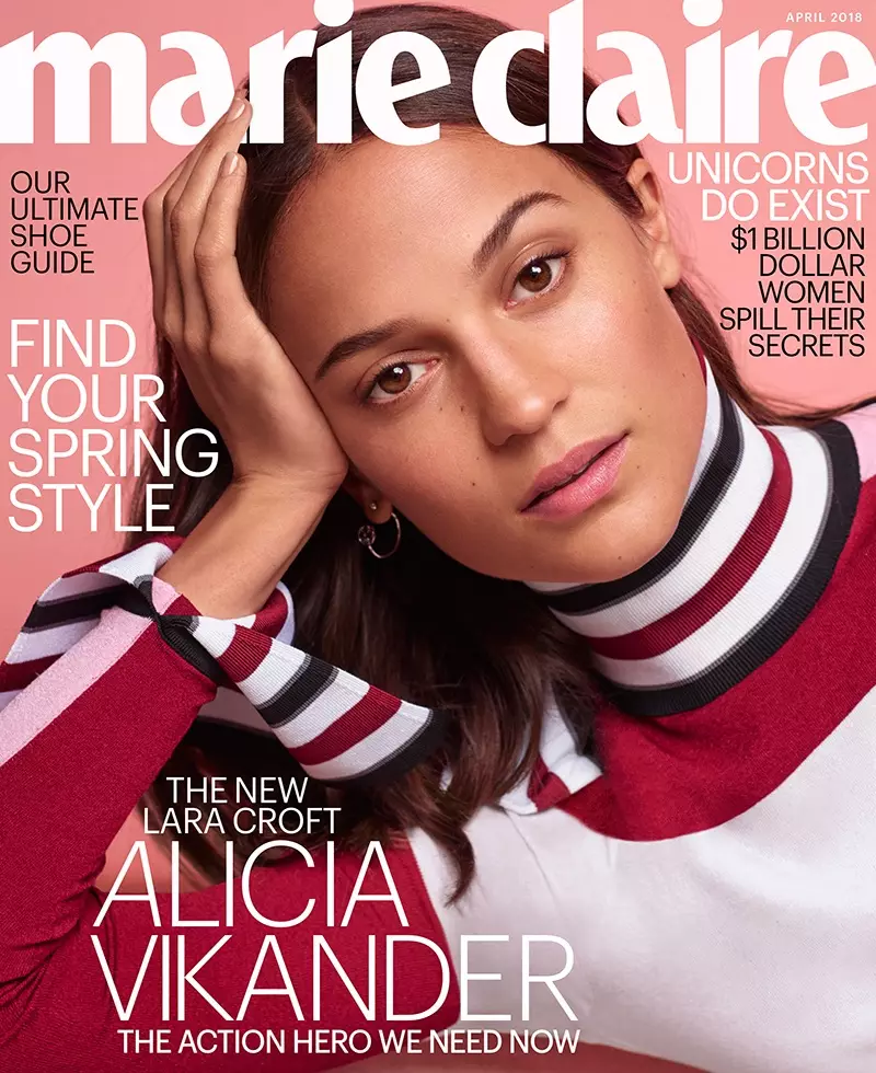Alicia Vikander en la portada de Marie Claire de abril de 2018