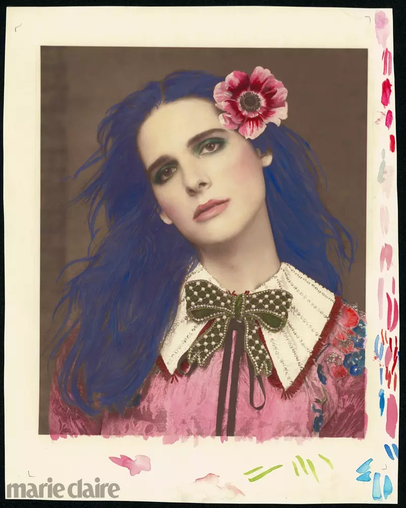 Hari Nef Channels Vintage Beauty kanggo Marie Claire Spread