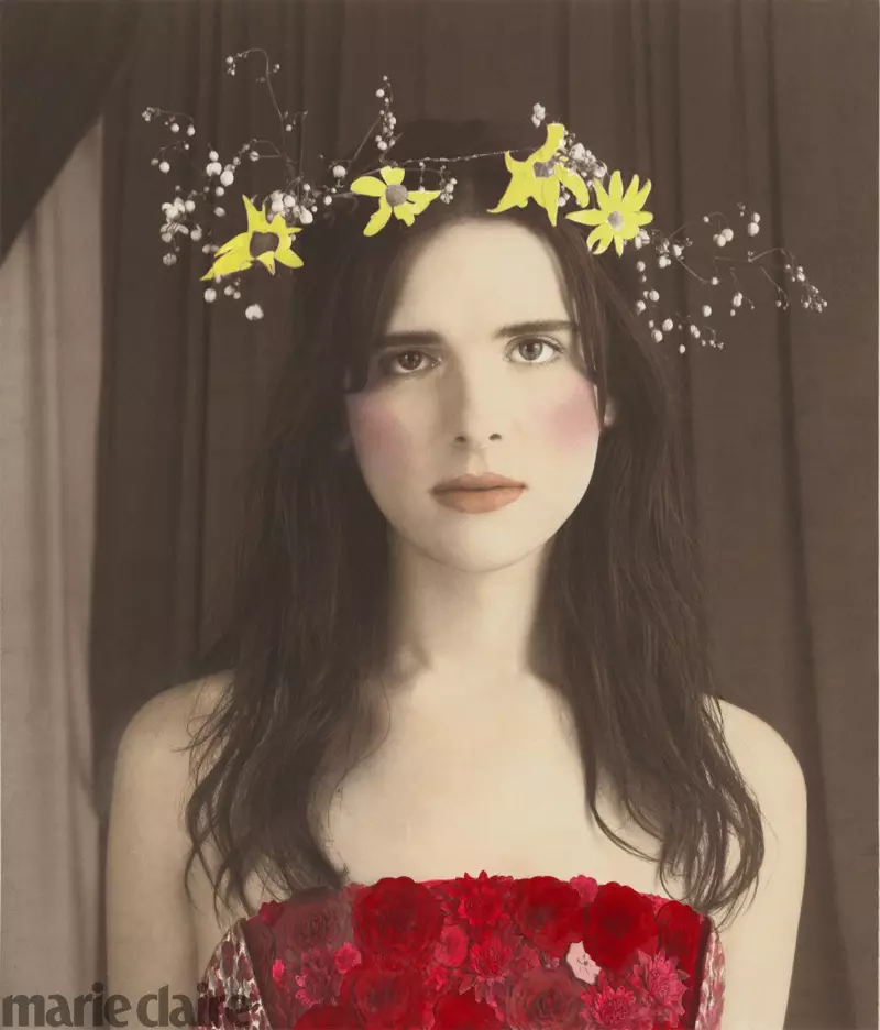 Hari Nef kanali Vintage Beauty za Marie Claire Spread