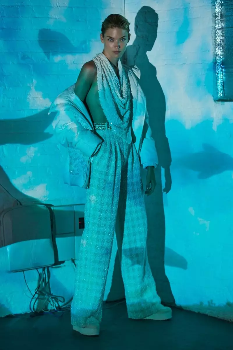 Martha Hunt Models Futuristic Fashion for Collectible Dry