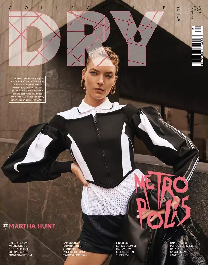 Martha Hunt Koleksiyon Kuru 2019 Kapak Modası Editoryal