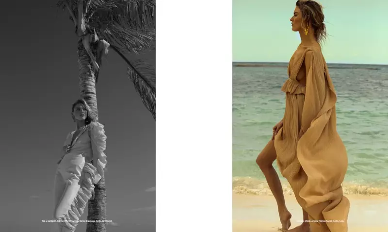 Martha Hunt incanta in Beach cerca Harper's Bazaar in Messico