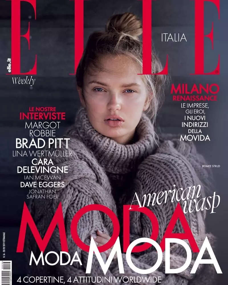 Romee Strijd ELLE იტალიის 2019 წლის ყდის მოდის რედაქცია