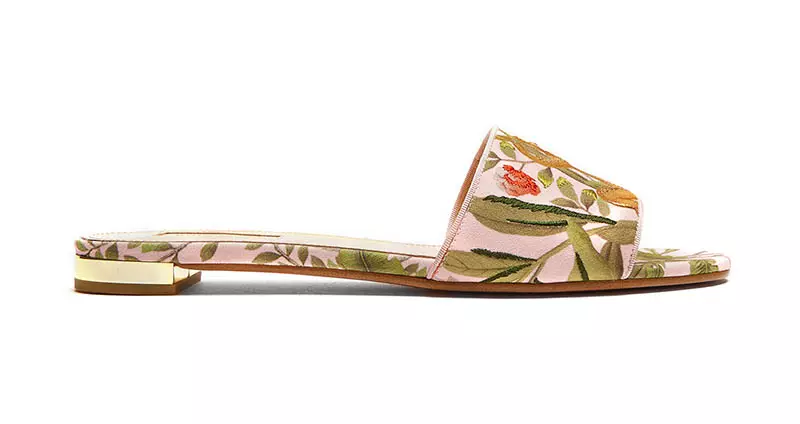 Aquazzura de Gournay tikitud slaididele 575 dollarit