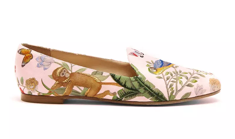 Aquazzura fyrir de Gournay útsaumaðar loafers $595