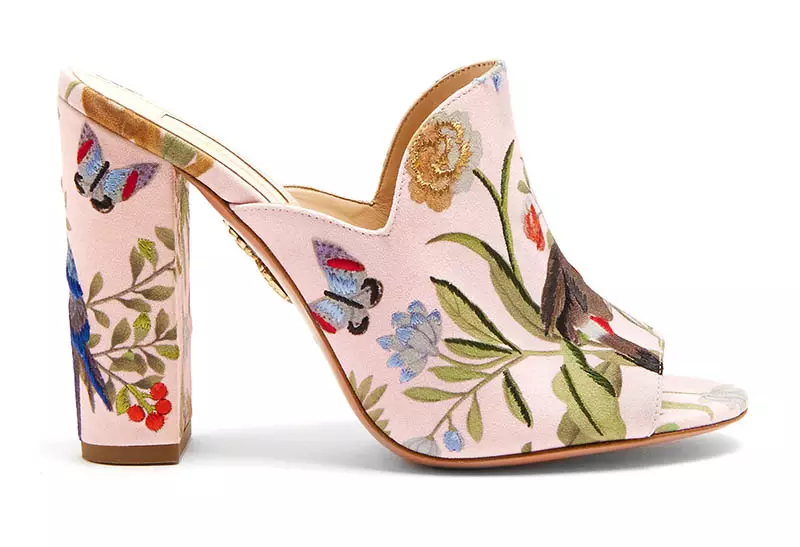 Aquazzura kanggo de Gournay Bordir Mules $750