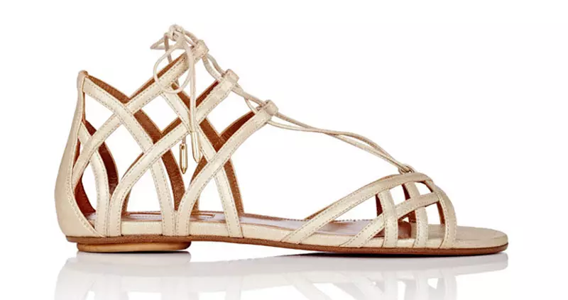 Sandalias planas con cordones Aquazzura Ginger