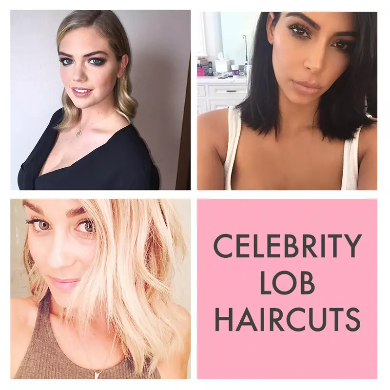 Kate Upton, Kim Kardashian et Lauren Conrad sont trois célébrités qui ont récemment eu de longues coupes de cheveux au carré ou au lob. Photos via Instagram.