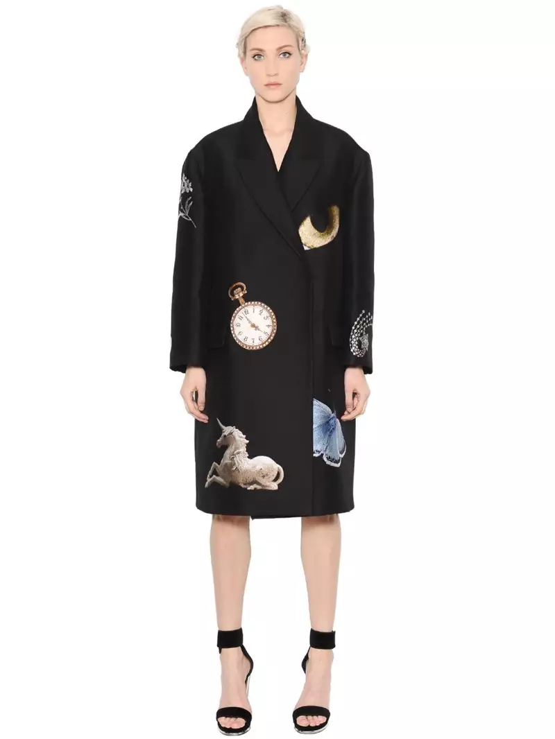 Alexander McQueen Surreal Silk & Wool Jacquard-takki