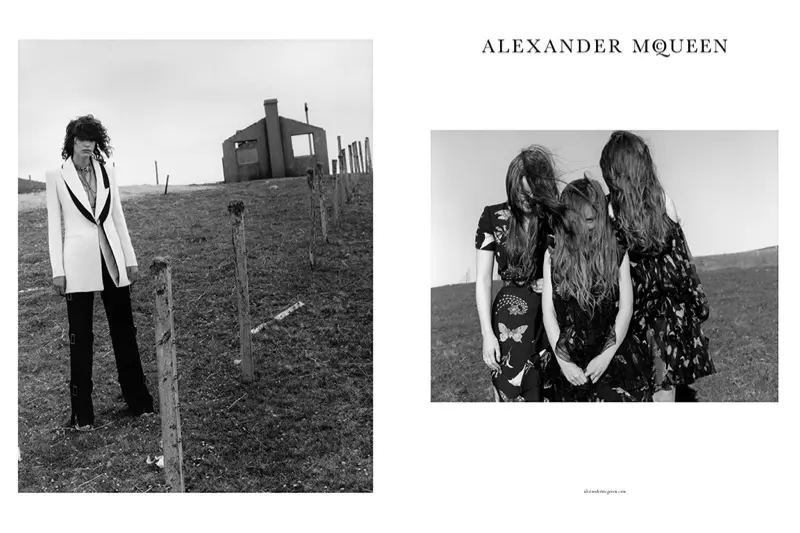 Uma imagem da campanha publicitária outono-inverno 2016 de Alexander McQueen