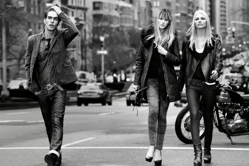 Kampanja DKNY Jeans jesen 2011 | Anne Vyalitsyna, Izabel Goulart in Aline Weber avtorjev Inez & Vinoodh