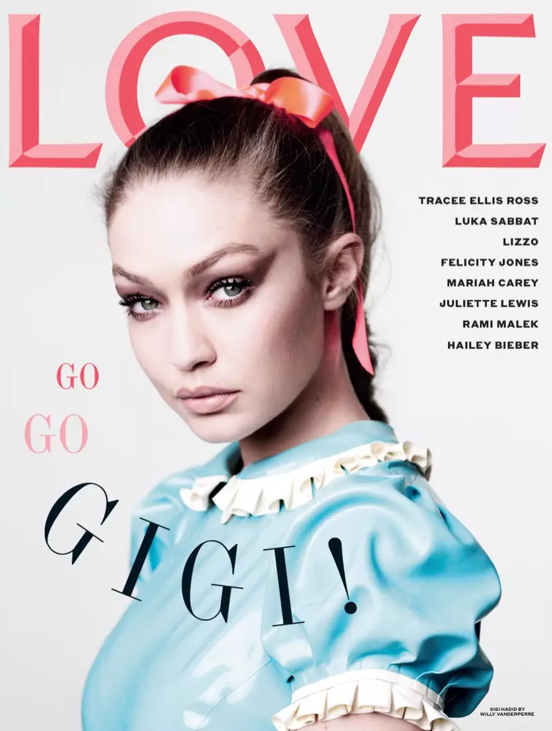 LOVE сэтгүүлд зориулсан Gigi Hadid сувгийн чимэг загвар