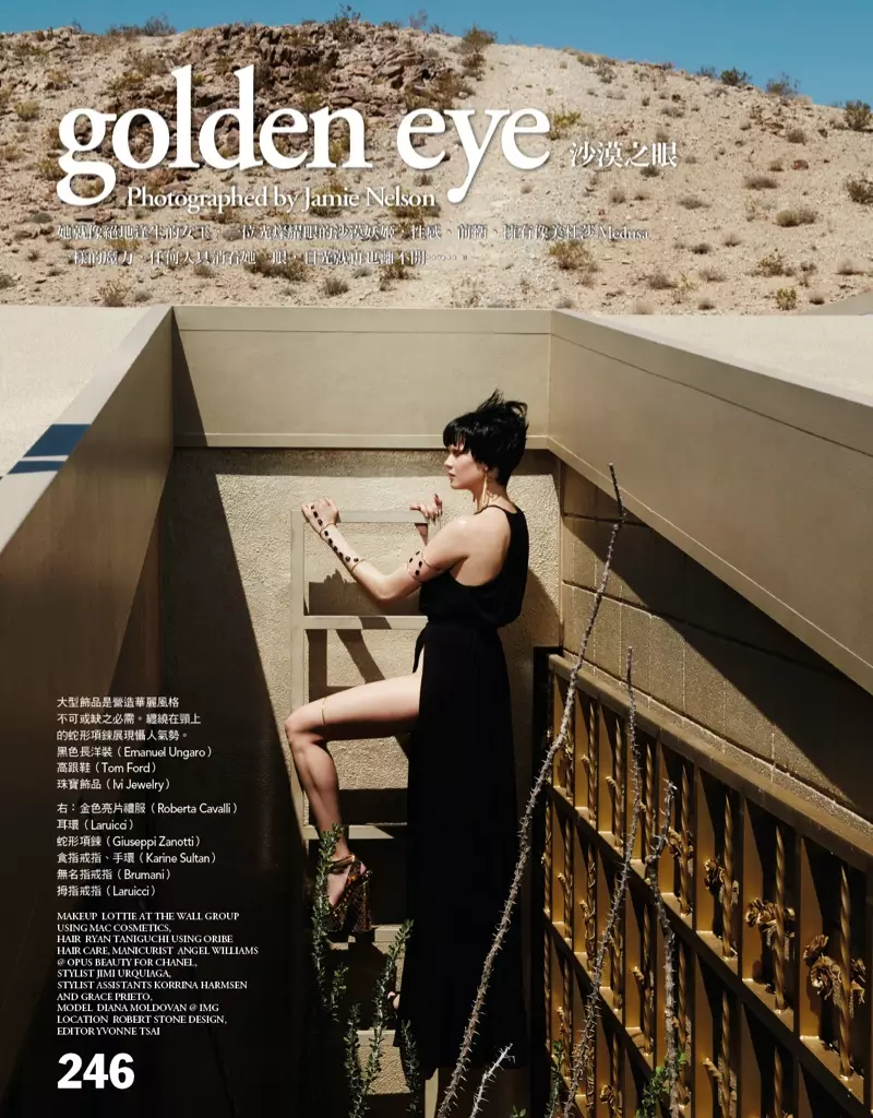 Diana Moldovan poses nyob rau hauv ib tug editorial rau Vogue Taiwan yees duab los ntawm Jamie Nelson