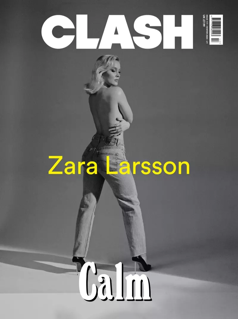 Zara Larsson នៅលើគម្របទស្សនាវដ្តី Clash រដូវរងាឆ្នាំ 2020.21 ។ រូបថត៖ Luc Coiffait