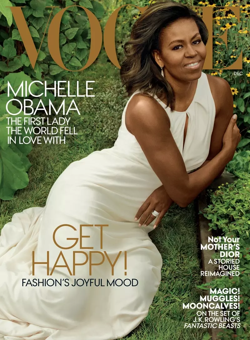 Η Michelle Obama στο εξώφυλλο της Vogue Δεκεμβρίου 2016. Φωτογραφία: Annie Leibovitz