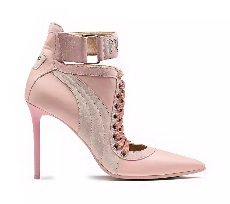 Fenty Puma ku Rihanna Lace Up Heel in Pink $450